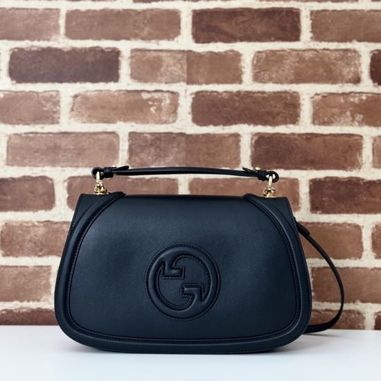 Gucci Leather Shoulder Bag Black 815716