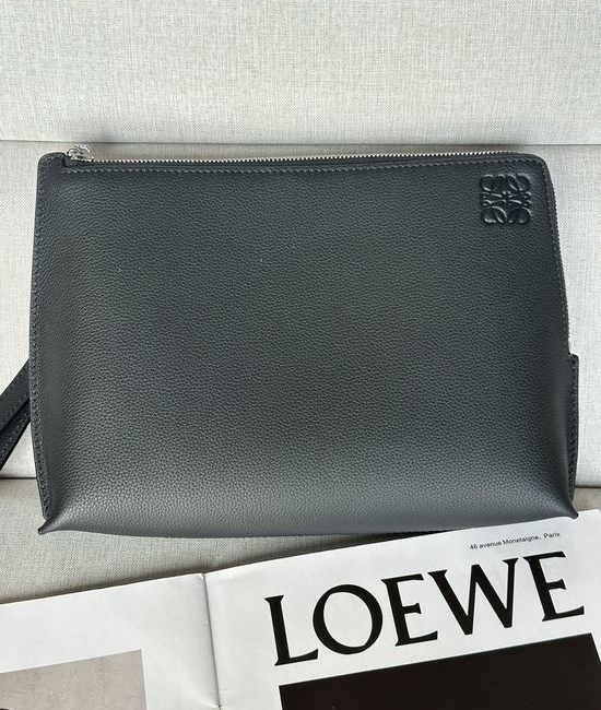 Loewe Soft Grain Leather Zipper Clutch 3058