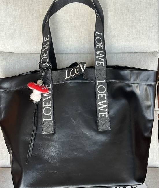 Loewe Fold Shopper Textured Leather Tote Bag 2205