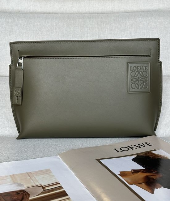 Loewe T Pouch Practical Zipper Bag with Anagram Patch 3059