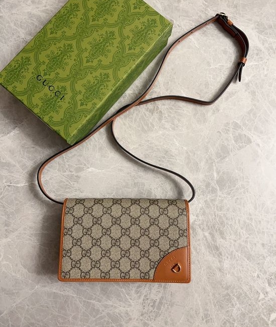 Gucci GG Emblem Mini Canvas Shoulder Bag 820688