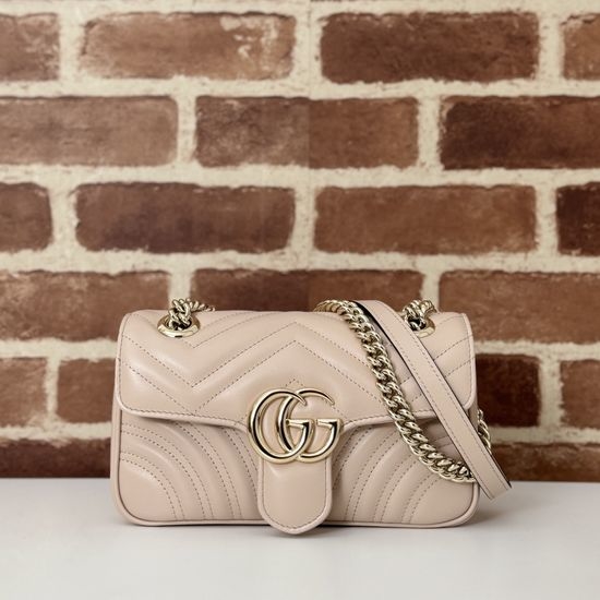 Gucci Leather Light Pink Shoulder Bag 446744