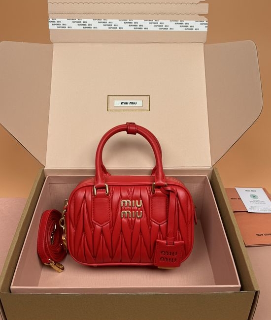 Miu Miu Arcadie Matelasse Bowling Bag 5BB123