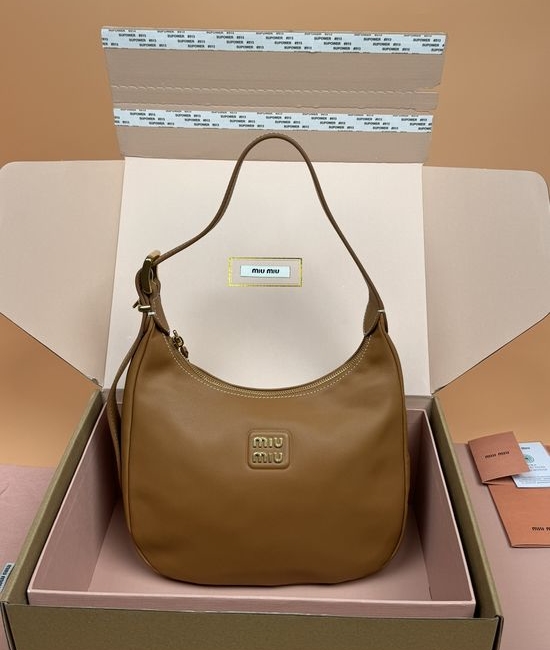 Miu Miu Classic Brown Crescent Handbag 5BP177