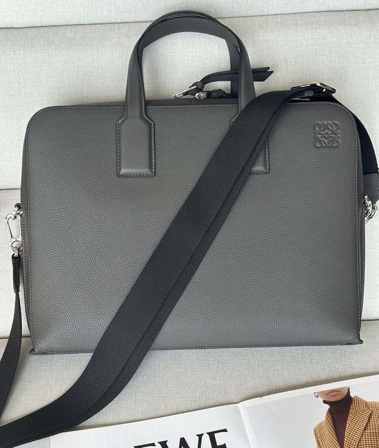 Loewe Grain Leather Briefcase Document Bag 3066
