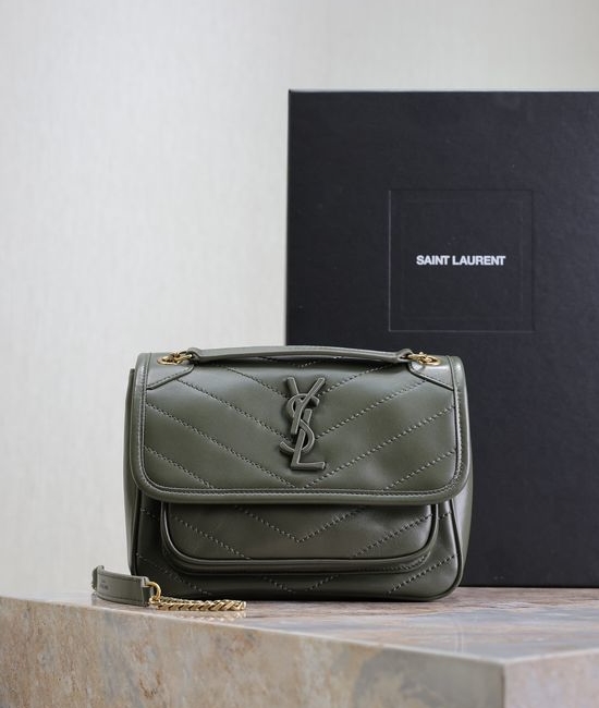 Yves Saint Laurent YSL Niki Lambskin Shoulder Bag 533037