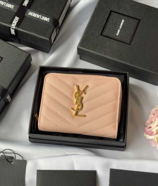 Yves Saint Laurent YSL Zip Around Leather Wallet 403723