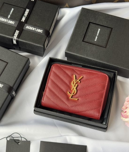 Yves Saint Laurent YSL Zip Around Leather Wallet 403723
