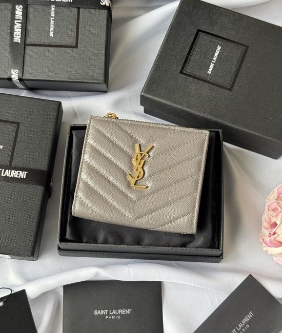 Yves Saint Laurent YSL Caviar Practical Card Holder 517045