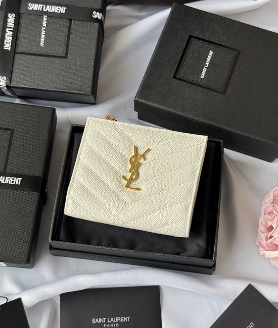 Yves Saint Laurent YSL Caviar Practical Card Holder 517045