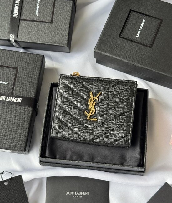 Yves Saint Laurent YSL Fish Grain Card Holder Essential Accessory 517045