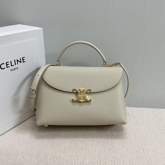 Celine Triomphe Kelly Classic Handbag 117523 Light Beige