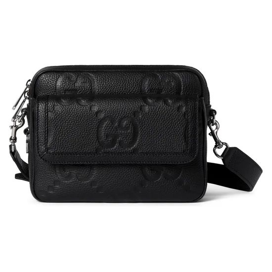 Gucci GG Embossed Leather Messenger Bag 794088
