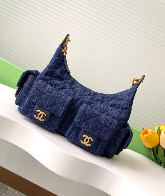 Chanel AS5339 Vintage Denim Leather Crossbody Bag 11089