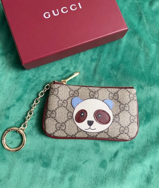 Gucci Cartoon Pattern PVC Leather Key Coin Pouch 818768