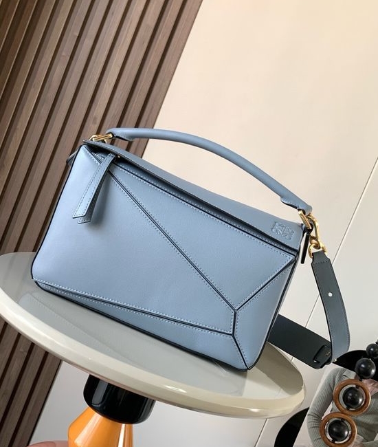 Loewe Puzzle Classic Leather Handbag 9017 Atlantic Blue