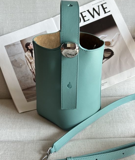 Loewe Pebble Bucket Mini Aqua Blue 332s