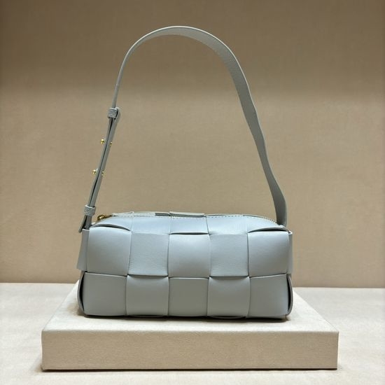 Bottega Veneta BV Brick Cassette Woven Leather Shoulder Bag 9305