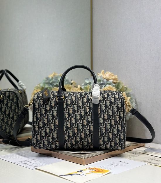 Christian Dior CD Oblique Printed Canvas Travel Bag 1368