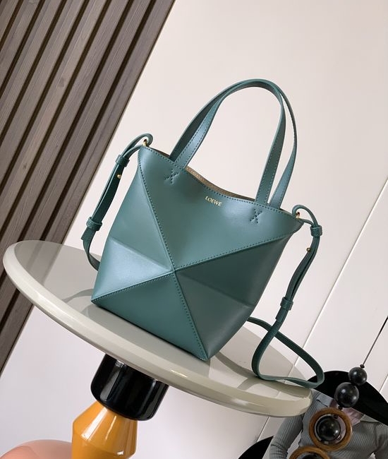 Loewe Puzzle Fold Mini Leather Tote 9030