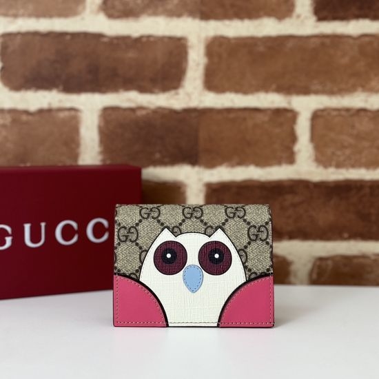 Gucci Owl Pattern Leather Crossbody Bag 818767