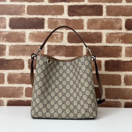Gucci Leather Tote Bag Coffee Brown 815103