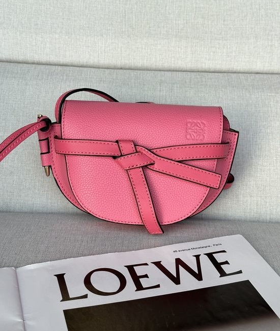 Loewe Mini Gate Sakura Pink Saddle Bag 56T18
