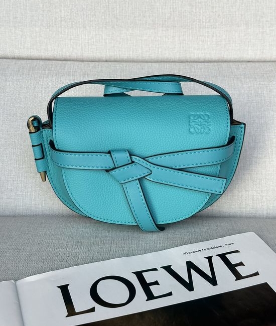 Loewe Mini Gate Sea Green Saddle Bag 56T18