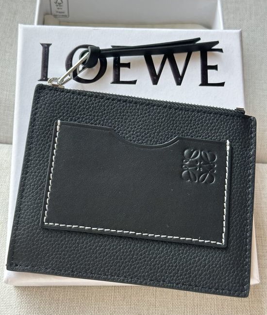 Loewe Black Leather Card Holder A02