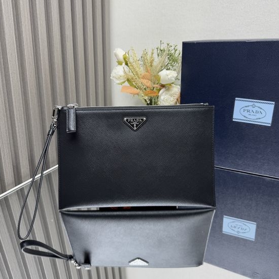 Prada Saffiano Leather Clutch Bag 2NH005
