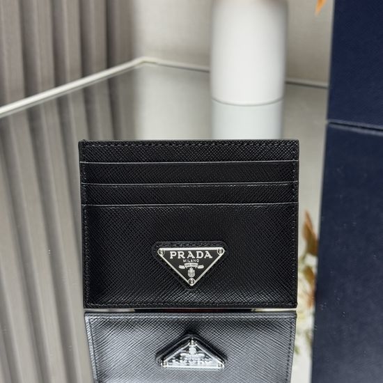 Prada Saffiano Leather Card Holder Wallet 2MC223