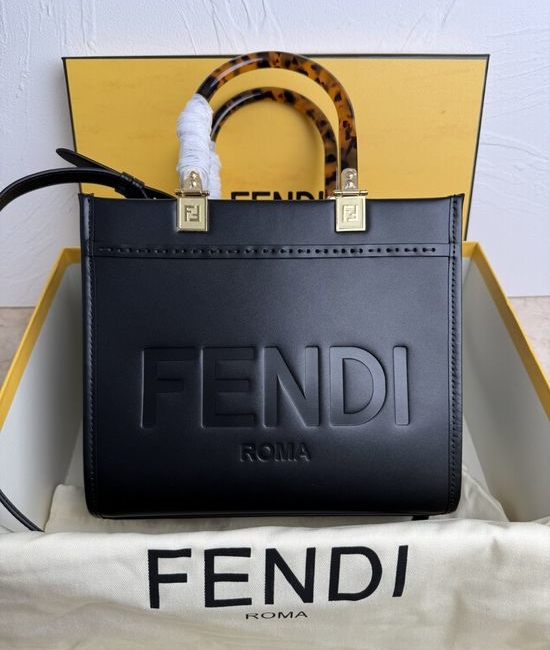 Fendi Embossed Leather Tote Bag 8001