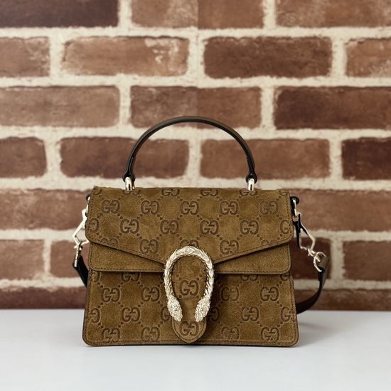 Gucci Suede Embossed Shoulder Bag 813400