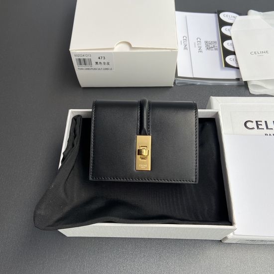 Celine Triomphe Glazed Leather Card Holder 10M473GCG.38NO473