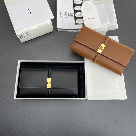 Celine Triomphe Shiny Leather Wallet 10M033CQ7