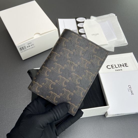 Celine TRIOMPHE Logo Printed Card Holder 10K3432BZR.38SI3432