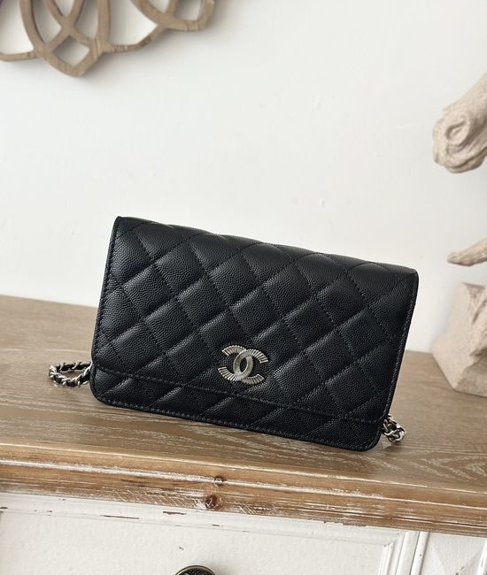 Chanel Quilted Leather WOC Crossbody Bag 66010