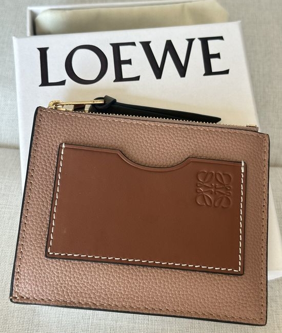 Loewe Black Dusty Pink Card Holder A02