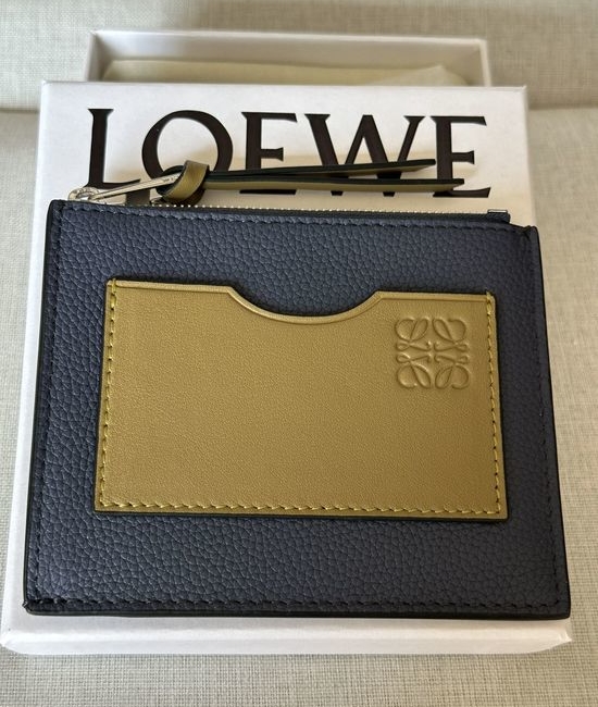 Loewe Dark Blue Leather Card Holder 9786