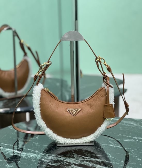 Prada Moon Shearling Leather Handbag 1BC194