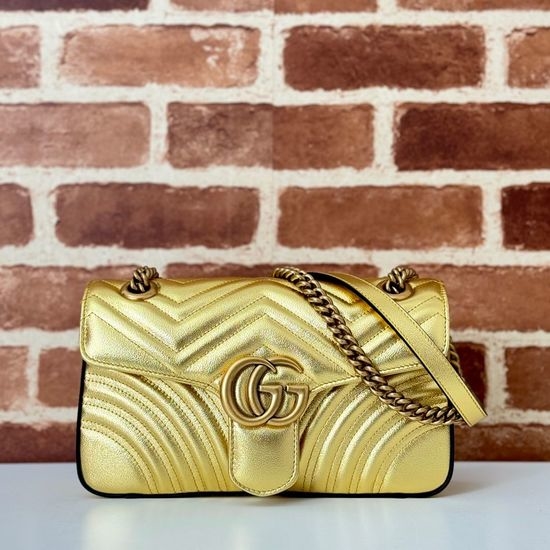 Gucci Leather Gold Tote Bag 443497