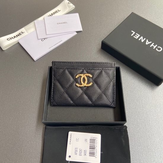 Chanel Wallet Grain Calfskin Light Gold Hardware AP3978