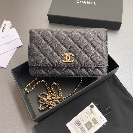 Chanel Wallet Grained Calfskin Leather Wallet AP3971