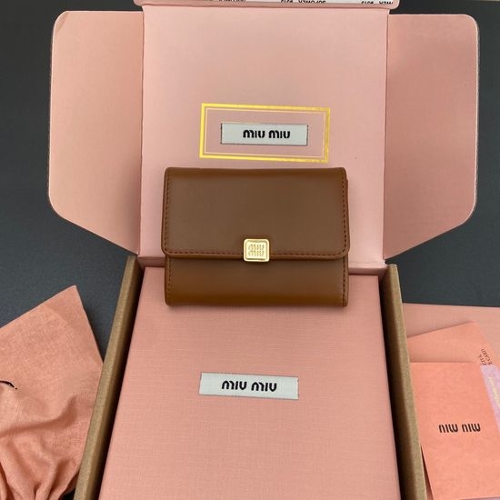 Miu Miu Leather Card Holder with Logo 5M104_MM0220