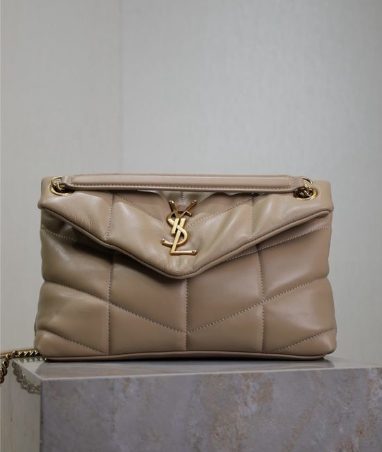 Yves Saint Laurent YSL Loulou Puffer Quilted Lambskin Chain Bag 577476