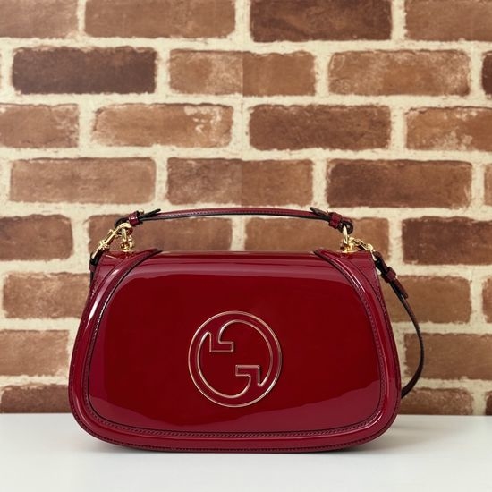 Gucci Burgundy Patent Leather Handbag 815719