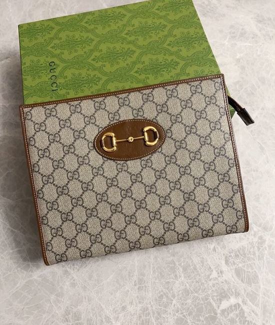 Gucci 1955 Horsebit Canvas Clutch Wallet 621890