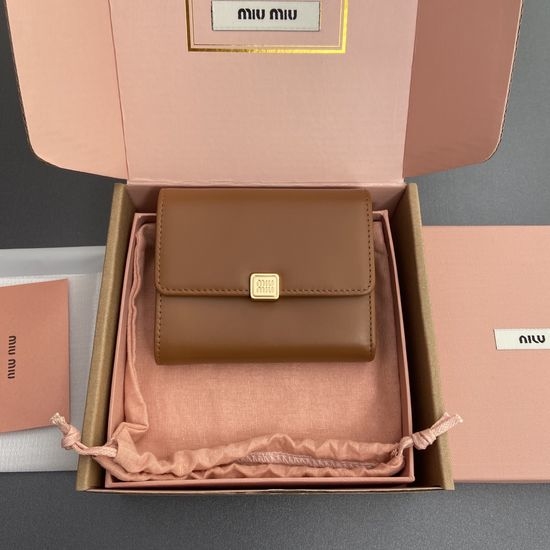 Miu Miu Leather Button Closure Wallet 5MH033