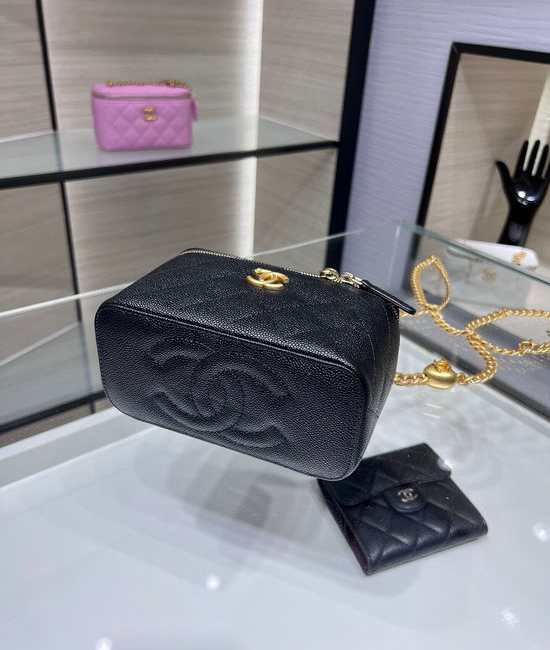 Chanel Heart Buckle Box Bag Caviar Leather AP3204Y