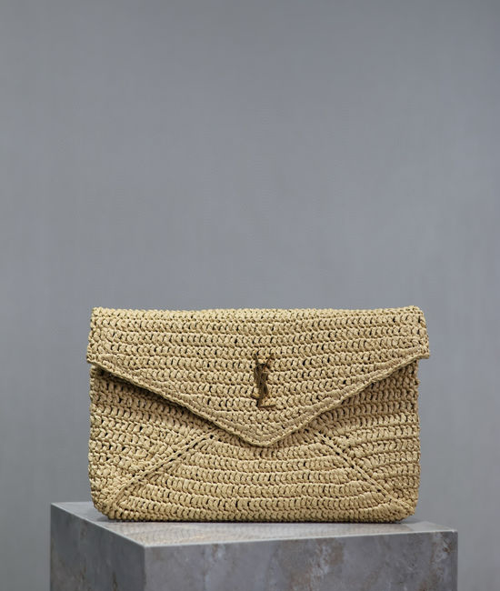 Yves Saint Laurent YSL Woven Envelope Clutch 769307